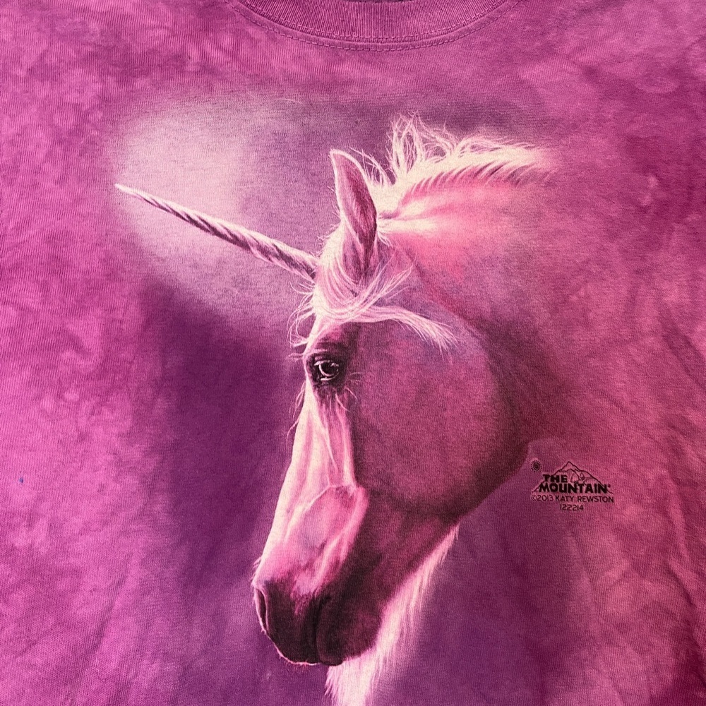 The Mountiqn Katy Rewstob Tie Dye Unicorn Tee Kids M - Picture 4 of 5